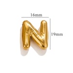 Gold color / 1 Piece Classic Simple Style Letter N Shape Stainless Steel  Gold Color Women's Pendant Picture14